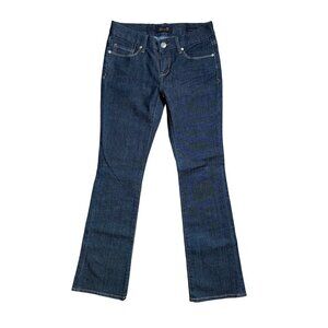 Seven 7 Jeans Womens Denim Low Rise Dark Wash Boot Cut Jeans Size 4